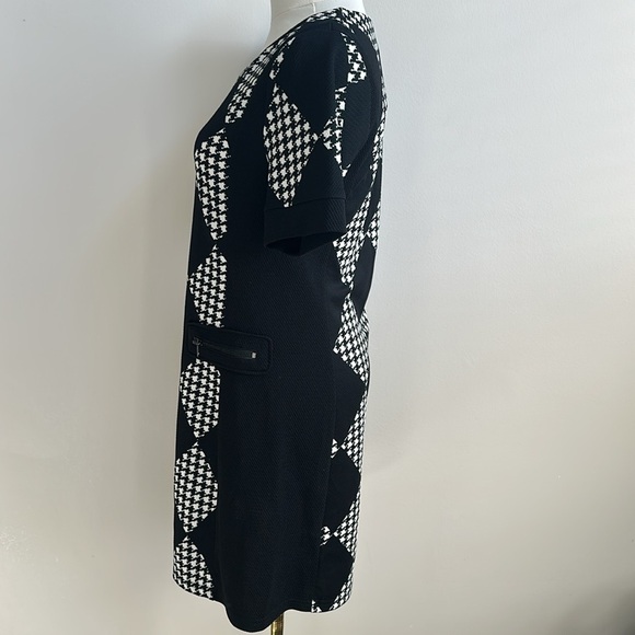 Aryeh Anthropologie Women’s Argyle Houndstooth Goth Maximalist Mini Dress Size S - Picture 4 of 9
